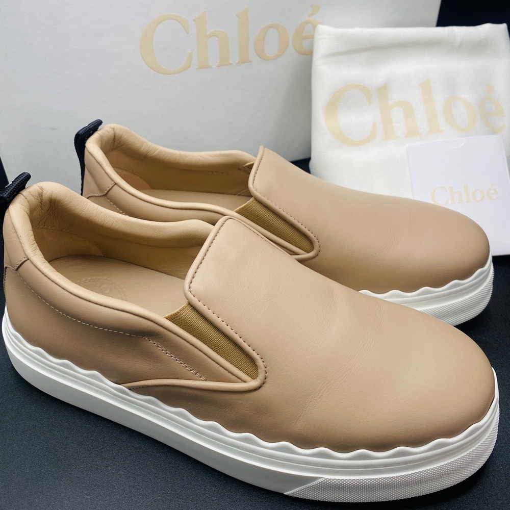 Chloe Women’s Lauren Slip-On Sneakers Size 7 NWB AUTHENTIC - Picture 3 of 10